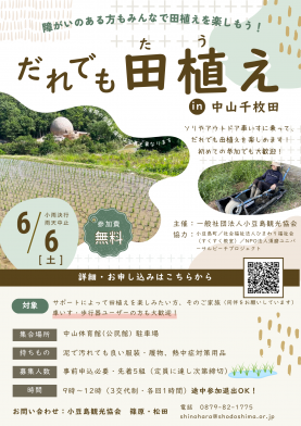 【ユニバーサルアイランド！小豆島】　「だれでも田植え」開催！